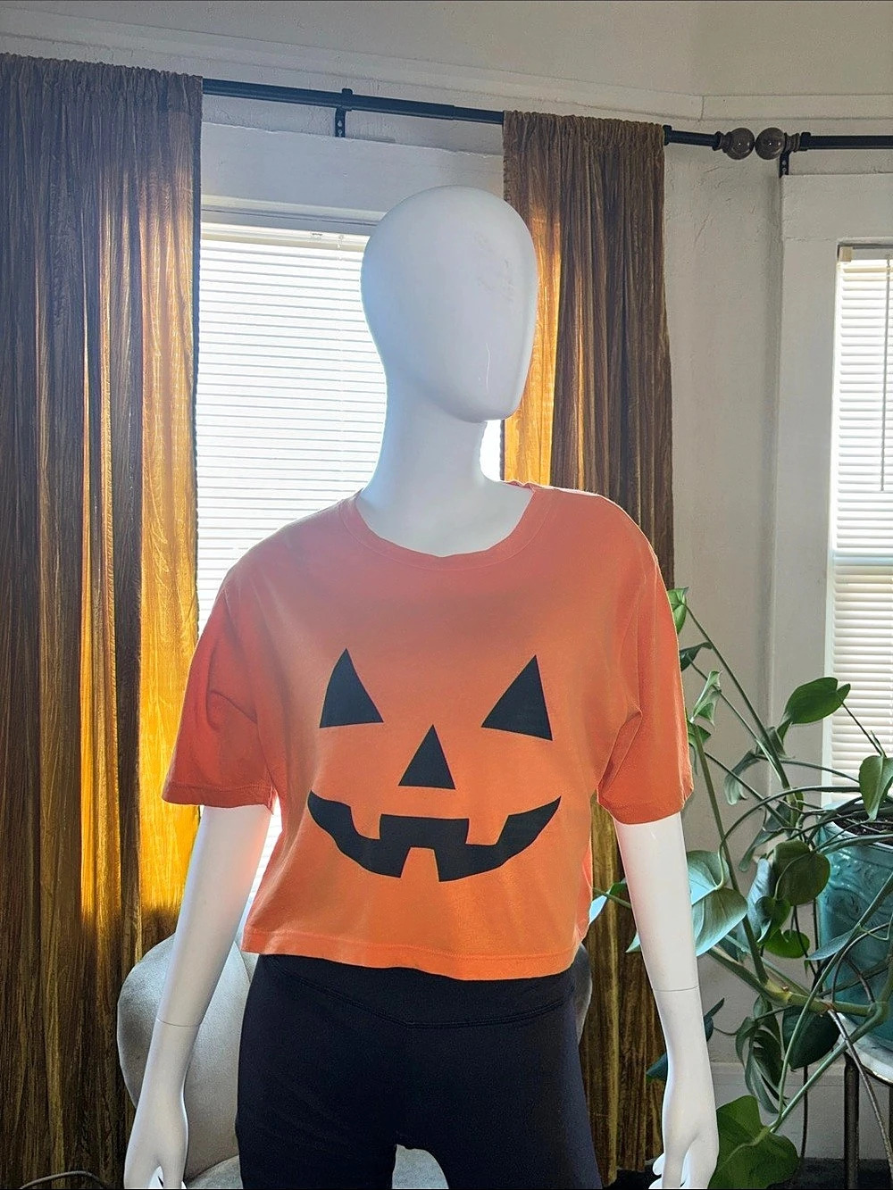 Truly Madly Deeply Jack-O'-Lantern Graphic Tee Crop Tee